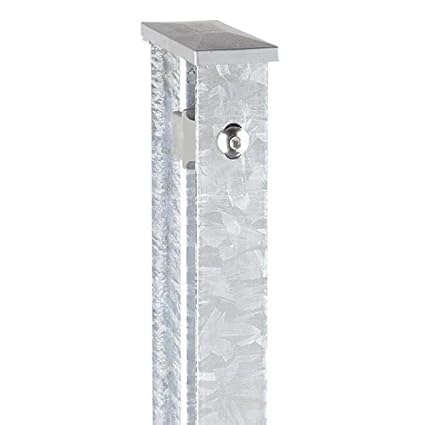 Unbekannt Zaunpfosten verzinkt f. Stabmatten 1630 (60x40x2200mm mit Leiste)