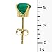 5 mm Natural Round Emerald Stud Earrings Set in 14k Yellow Gold