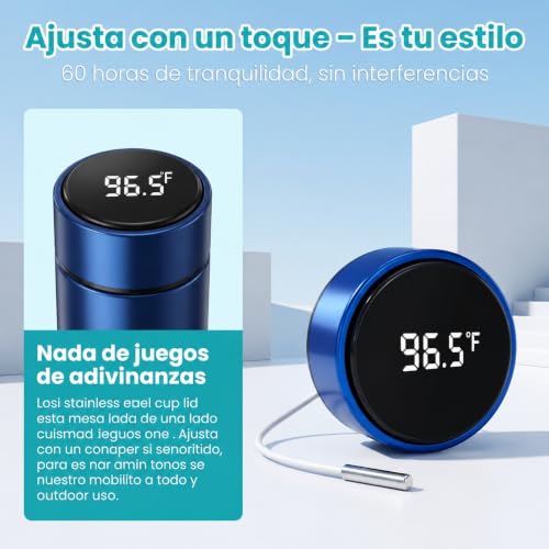 Vourtm Enfriador de Insulina Portátil con Pantalla Táctil Digital - Hielera Insulina de 60 Horas con 2 Botellas de Gel y Bolsa de Almacenamiento para Viaje Diario, Desplazamientos y Vacaciones