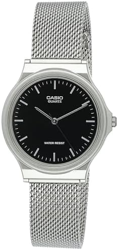 Casio Men's Watch MQ-24M-1EDF Black Dial, Silver Band price in