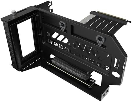 Cooler Master MasterAccessory Vertical GPU Card Holder Kit V3 Black, Premium Riser Cable PCI-E 4.0 x16-165mm, PCIe 3.0 Compatible, Adjustable Length for E-ATX|ATX|Micro ATX Case (MCA-U000R-KFVK03)