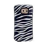 Samsung Galaxy S6 Mobile Case By Caseco - Shock Express Metallic Drop-Proof Case - Shockproof Heavy Duty Cover - Anti-Slip & Sleek Design - Military Standard Tested (Black Zebra)