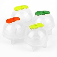 tianxiangjiaju 4Pcs Plastic Ice Grid Mould Cute Ice Cube Ball Tray Round Spherical Mold Color Random