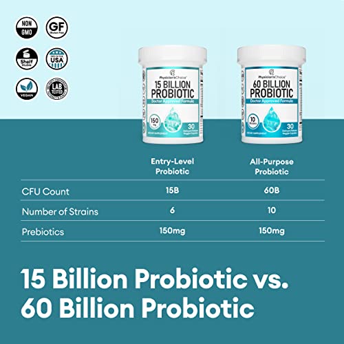 Physician's CHOICE Beginner Probiotics 15 Billion CFU 6 Diverse
