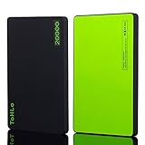 ToHLo Portable Charger Power Bank 20000mAh, Ultra Slim Dual USB Ports Portable External Power Bank Charger for iPhone 7 6 Plus Samsung Galaxy S7 S6 S5 Sony HTC and most Smartphones Tablets (Black)