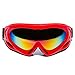 MIGAGA UV Protection Ski Goggles Adjustable Portable Motorcycle Bicycle Goggles Dustproof Scratch-Resistant CS Army Tactical Military Goggles Windproof Snowmobile Eyewear Outdoor Riding Glasses (Red)
