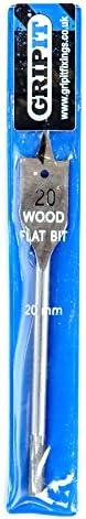 GripIt GPDRILL20 20Mm Premium Flat Drill Bit - Suitable For Brown Gripits (20Mm), Grey - Image 3