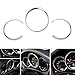 iJDMTOY 3pc Matte Silver Finish Dashboard Gauge Surrrounding Ring Decoration Trim Kit Compatible with 2014-2022 Porsche Macan