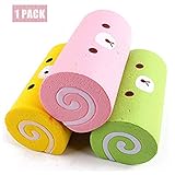 Jewelvwatchro Slow Rising Squishy Pink Swiss Roll Scented Slow Rising Hand Wrist Toy [Random Color] Pink