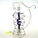 JEMQ Glass Bottle 4.84inches Twisty Tube Inside (dark blue)