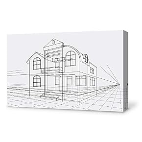 Construction Sketches Home Artwork for Living Room Bedroom