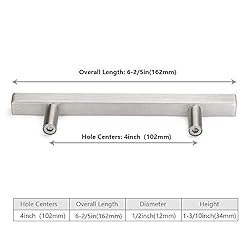 homdiy 15 Pack 4" Kitchen Square Cabinet Handles
