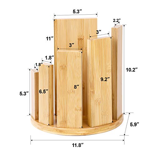 Magnetic Knife Block,Magnetic 360 Swivel Knife Holder, Knife Rack with Double Side Strong Magnetic for Knife Organize and Storage