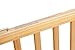 LA Baby Compact Non-folding Wooden Window Crib with Safety Gate, Natural