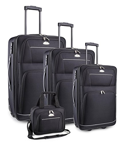 TravelCross Luggage 4 Piece Set Expandable w/ TSA lock and Global Tracking System