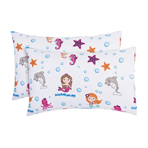 Everyday Kids 2-Pack Toddler Travel Pillowcases -100% Soft Microfiber, Breathable and Hypoallergenic - 14