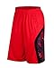 Mens mesh Shorts Basketball Pocket Heavy weight Jersey gym Fitness Red 3XL - 4XL