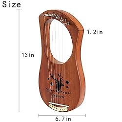 Miwayer Lyre Harp 7, 10, 16, 19, 21 Strings Musical
