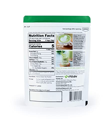 ITO EN MATCHA GREEN TEA JAPANESE MATCHA POWDER, UNSWEETENED, 2 OUNCE
