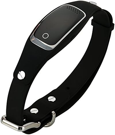GPS Pet Tracker Waterproof Silicon Collar GSM GPRS Trackers Real Time GPS+LBS+WIFI Locator for Large Dog Animals Tracking Geofence S1 (Black)