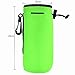 Orchidtent Water Bottle Sleeve, Protable Neoprene Insulated Water Bottle Cooler Carrier Cover Sleeve Tote Bag Pouch Holder with Hook for Kid Children Women Men Biker (Green)