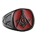 Red Enamel Stainless Steel Mason Freemason Vintage Solid Black Plated G Ring (11)