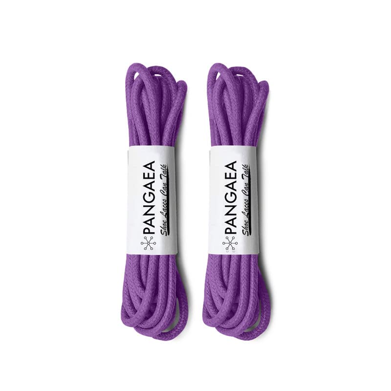 Photo 1 of [4 Laces] 2-Pair Pack Waxed Round Oxford Shoe Laces for Dress Shoes Chukka 3/32Inch Thin(#20 Voilet,26in (66cm))