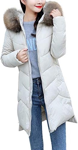 Amiley Parkas Women Winter,Women's Slim Long Plush Lined Puffer Parka Coat and Zip-Off Hooded Down Jacket Pink