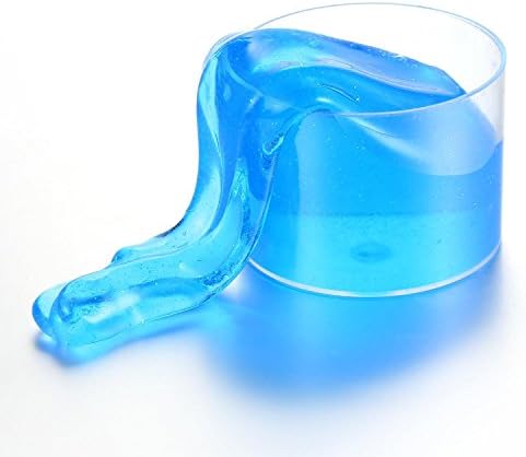 Hotstype Fluffy Clay Slime for Kids and Adults to Relieve Stress Non Toxic Clear and Colorful (Transparent Blue)