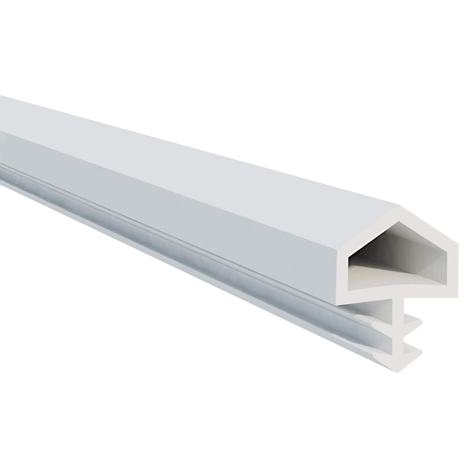 Premium Door Seal for Room Doors, Room Door Seal, Rubber Seal for Doors Windows, 5 Metres, TPE Rubber, 12 mm Folding Width, 4 mm Groove Depth, Door Rubber Frame Seal (White)