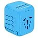 International Travel Adapter, CASTRIES Upgraded All-in-One Universal Travel Charger Power Adapter with 4 USB AC Socket Worldwide Wall Charger Plugs Adapter for EU, UK, US, AU, Asia primary
