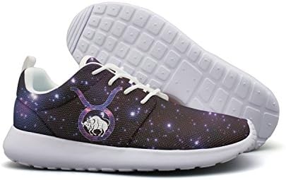 Men's Galaxy Zodiac Taurus Sign Sneakers Breathable Casual Sport Shoes