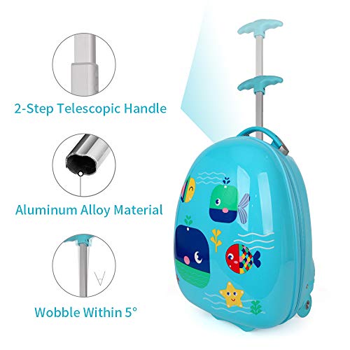 Kids Luggage Pattern Rolling Suitcase Upright Wheels Rolling Carry On