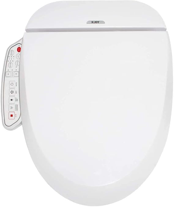 KJOY Electronic Heated Bidet Smart Toilet Seat Elongated, Warm Water