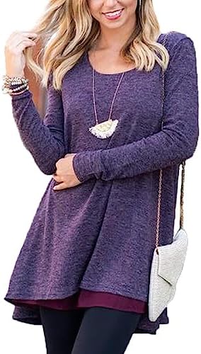 Poetsky Women's V-Neck Lace Tank Top - Loose Sleeveless Tunic With Side Split - View #5