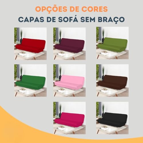 Capa De Sofá 3 Lugares Sem Apoio De Braço Fundas De Futon Elástica Em Malha Gel 1,80m a 2,00m (Palha)
