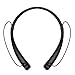 Bluetooth Headphones, Best Wireless Sports Neckband Designed Earphones w/ Mic HD Stereo Sweatproof Earbuds for Gym Running Workout 8 Hour Battery (Black)