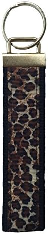 Keychain Keyfob Wristlet Cute and Stylish Strap for Women by Wristys (Leopard)