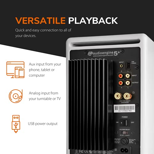 Audioengine A5+ Plus Powered Speaker Desktop Monitor Speakers