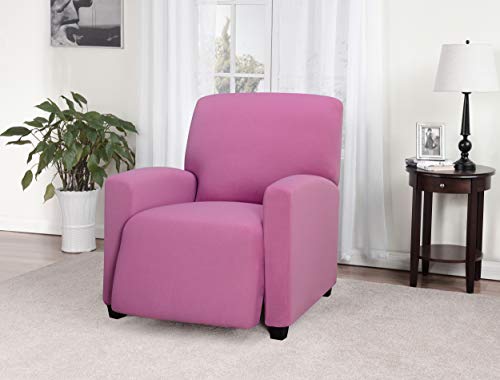 Madison Stretch Jersey Recliner Slipcover, Large, Solid, Pink