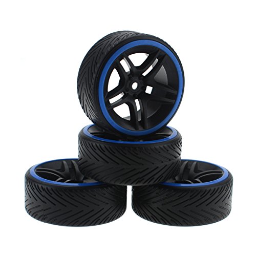 Hobbymarking 4pcs 1/10 rc racing car hard tires tyre an…