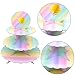 3 Tier Unicorn Cardboard Cupcake Stand Tower Mini Round Cupcake Stand Dessert Cupcake Holder Baby Shower, Gender Reveal Party, Kids Birthday Party Unicorn Themed Party - 12 inches by Lucky Party