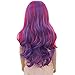 Mersi Pink Purple Wigs for Women Costume Long Hair Wigs for Halloween Party with Wig Cap S059