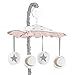 Sweet Jojo Designs Blush Pink, Gold, Grey and White Star and Moon Musical Baby Crib Mobile for Celestial Collection