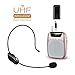 UHF Wireless Microphone Headset Super-Powerful Wall-Through Headset mic with 2 in 1 Handheld, Stable Wireless Transmitter for Voice Amplifier, PC,Speaker, Compatible with All AUX Audio Device,Stage