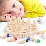 Memory Chess Toy, Children's Educational Wooden Memory Match Stick Game Kid Intelligence IQ Brain Teaser Game Brain Parent-Child Development of Intellectual Leisure Toys