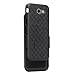 Zase Holster Case for Galaxy J3 Eclipse, J3 Emerge, J3 Prime, Galaxy Express Prime 2, Amp Prime 2, J3 2017 Swivel Belt Clip Armor Slim Protective Defender Kickstand (Black Holster Combo Case)