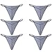 Closecret Cotton G-String, Women Panties Simple Thongs Lightweight Multi-Pack G-String&T-Back (S/M (Waist: 26.77-29.13 inch), 6 Grey)