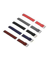 Universal Smart Watch Correa de piel by ULT unite, Fit para Samsung Garmin Asus LG Pebble 22 mm Quick Release Correa de piel suave parte superior grano pulsera de repuesto con cierre de metal inoxidable