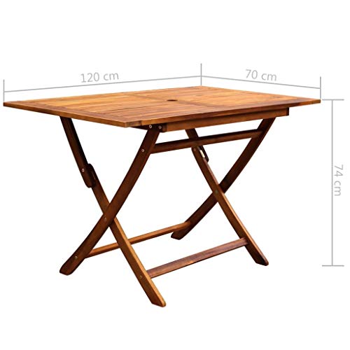 Tidyard Sitzgruppe Holz Essgruppe mit 4 Stühlen Klapptisch Garten Gartenmöbel Set 4 Personen Gartentisch mit Stuehlen Gartengruppe Sitzgarnitur Gartengarnitur Terassenmöbel Klappbar – Bild 8